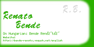 renato bende business card